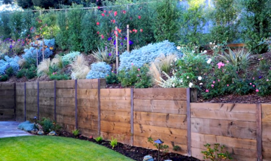 Gallery wooden retaining wall Don Valley Stone